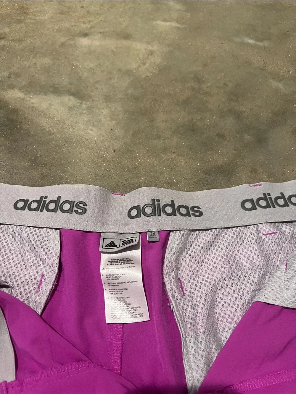 adidas men  Bright Magenta Golf Athletic Shorts